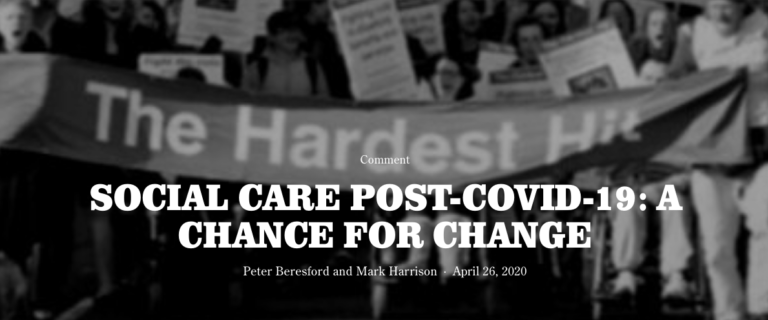 Social Care Post -Covid-19: A Chance for change